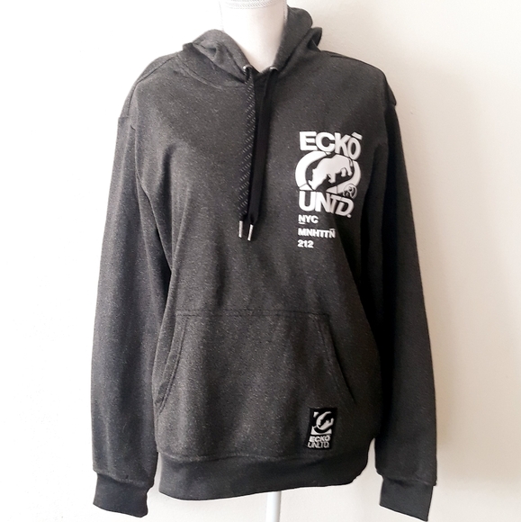 Ecko Unlimited Men's NYC Manhattan Hoodie - Size Medium Gray Sweatshirt - Picture 11 of 11